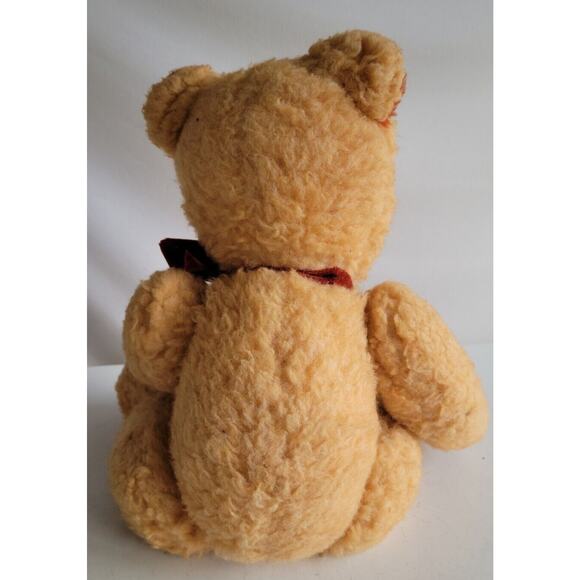 Vtg. Teddy Bear Jointed Head & Limbs Tan w/Rust Color Paws, Feet, Nose - Picture 5 of 9